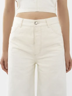 Pantalons Et Shorts-Chloé Pantalon Large Iconic Milk
