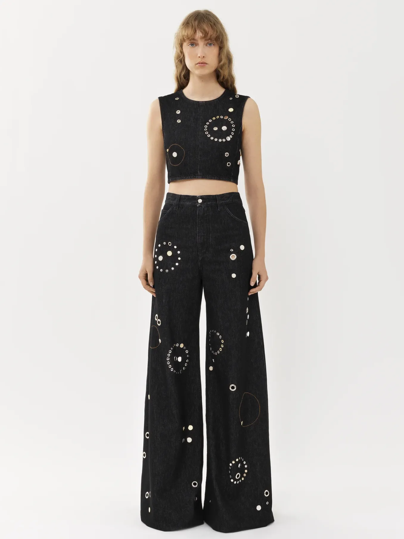 Pantalons Et Shorts-Chloé Pantalon Large Noir