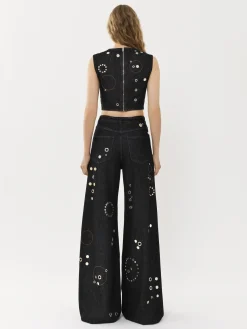 Pantalons Et Shorts-Chloé Pantalon Large Noir