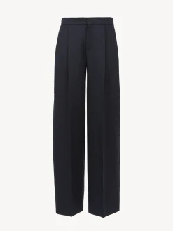 Pantalons Et Shorts-Chloé Pantalon Large Abyss Blue