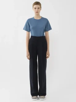 Pantalons Et Shorts-Chloé Pantalon Large Abyss Blue