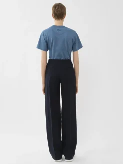 Pantalons Et Shorts-Chloé Pantalon Large Abyss Blue