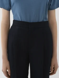 Pantalons Et Shorts-Chloé Pantalon Large Abyss Blue