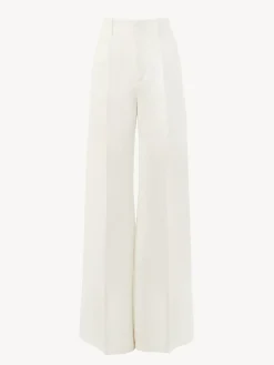 Pantalons Et Shorts-Chloé Pantalon Large Iconic Milk