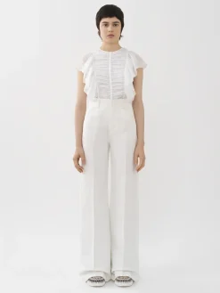 Pantalons Et Shorts-Chloé Pantalon Large Iconic Milk