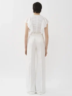 Pantalons Et Shorts-Chloé Pantalon Large Iconic Milk
