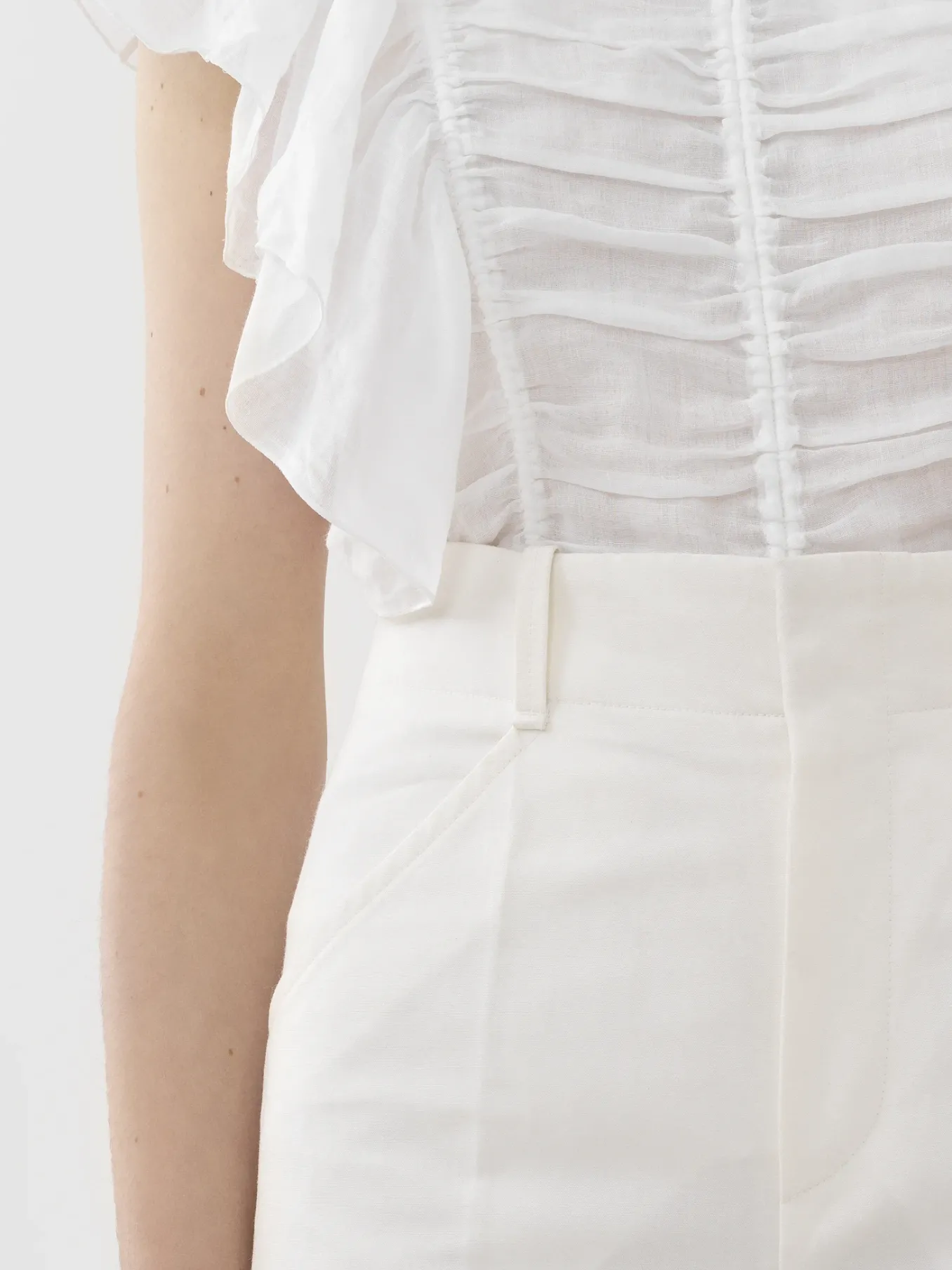Pantalons Et Shorts-Chloé Pantalon Large Iconic Milk