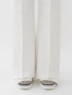 Pantalons Et Shorts-Chloé Pantalon Large Iconic Milk