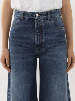 Pantalons Et Shorts-Chloé Pantalon Large Faded Denim