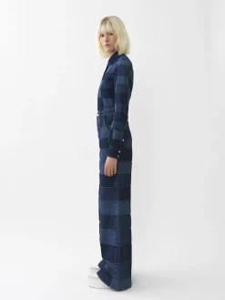 Pantalons Et Shorts-Chloé Pantalon Large Multicolor Blue 1