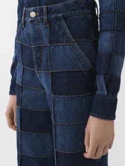 Pantalons Et Shorts-Chloé Pantalon Large Multicolor Blue 1