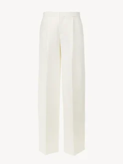 Pantalons Et Shorts-Chloé Pantalon Large Iconic Milk