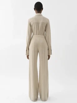 Pantalons Et Shorts-Chloé Pantalon Large Sandy Khaki