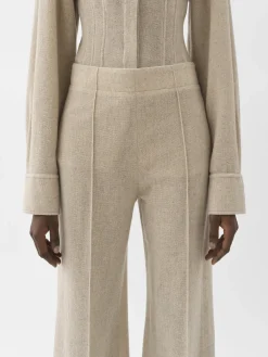 Pantalons Et Shorts-Chloé Pantalon Large Sandy Khaki