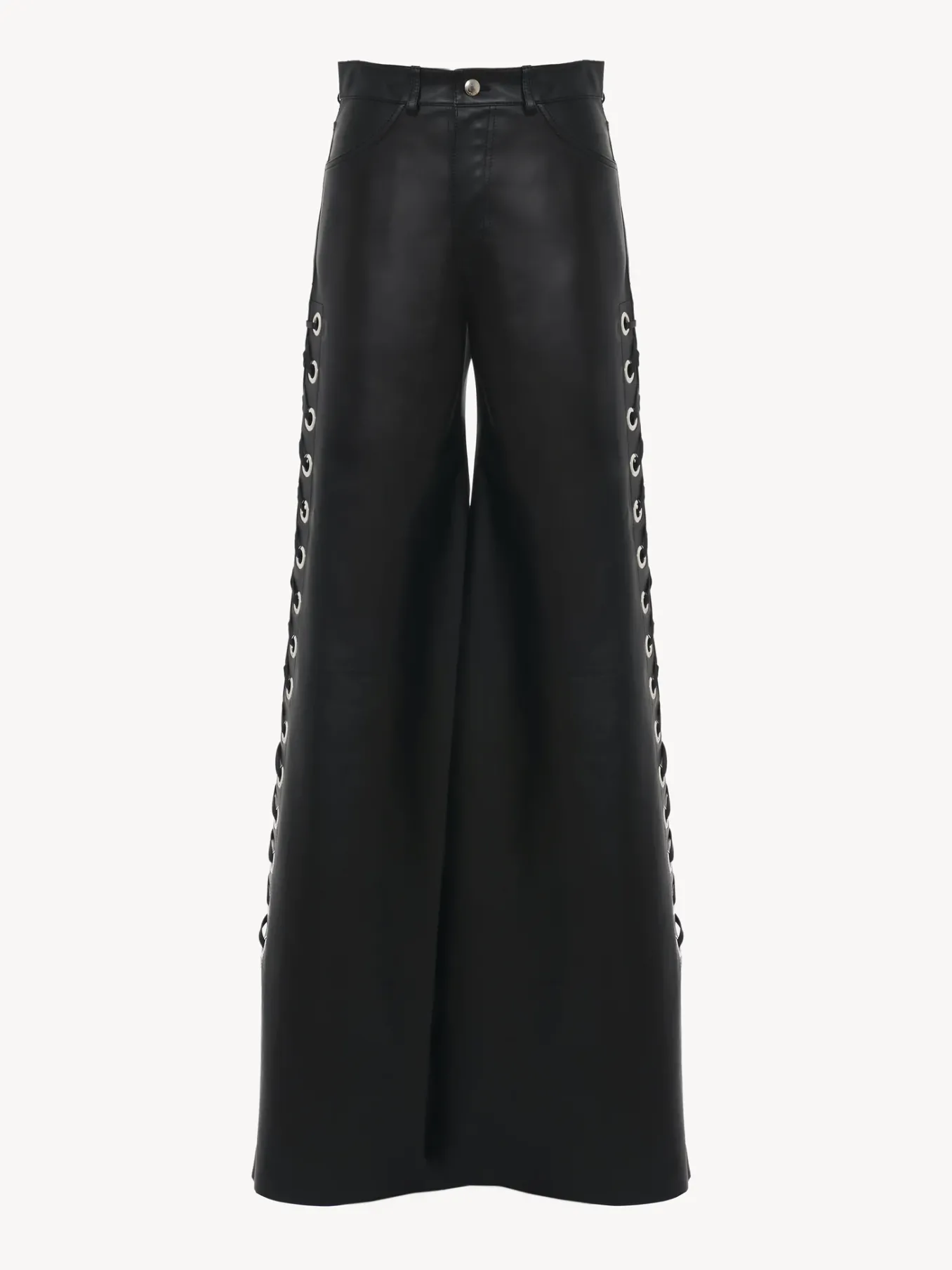Pantalons Et Shorts-Chloé Pantalon Large A Lacets Noir