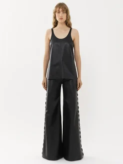 Pantalons Et Shorts-Chloé Pantalon Large A Lacets Noir