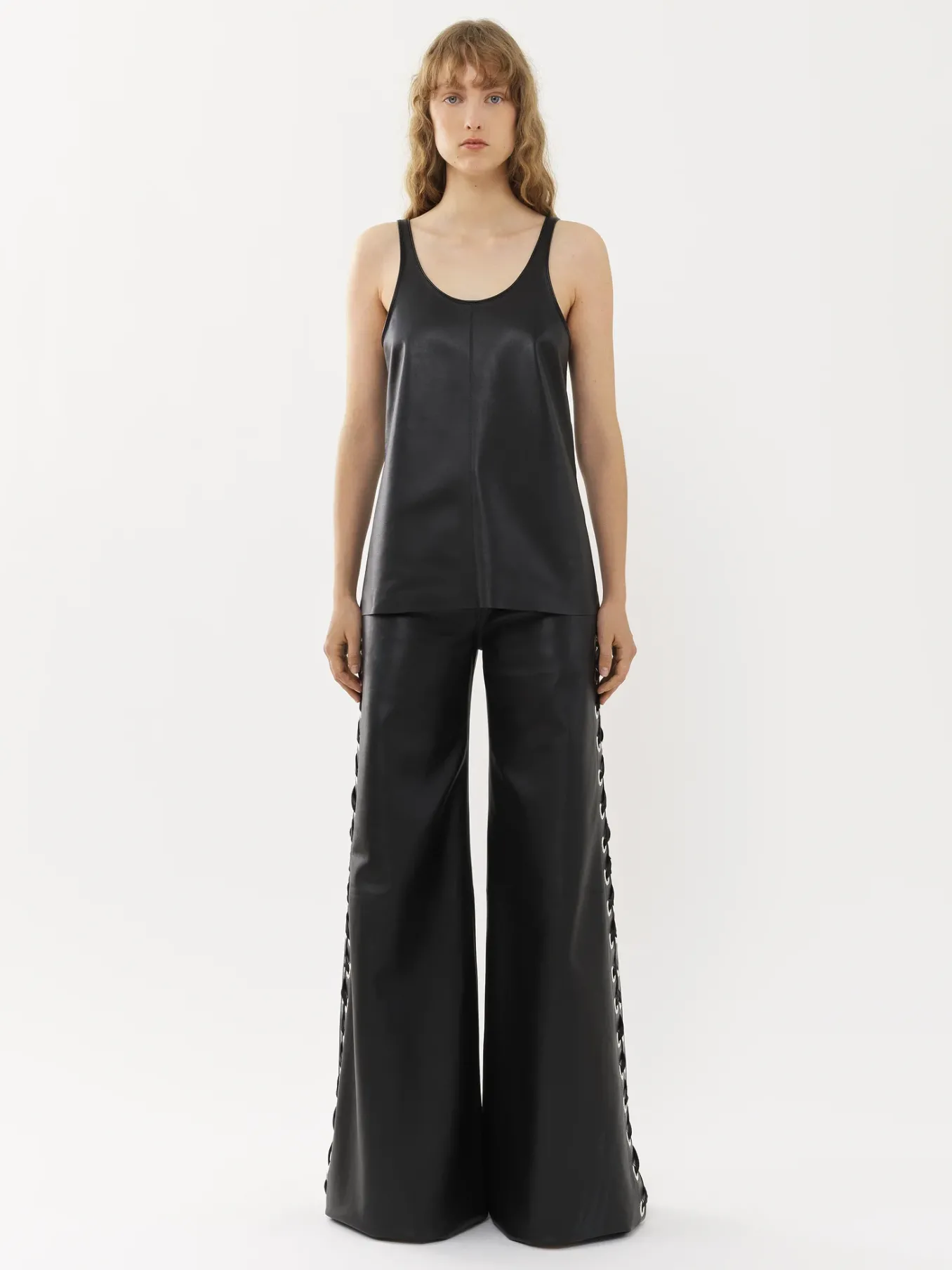 Pantalons Et Shorts-Chloé Pantalon Large A Lacets Noir