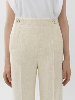 Pantalons Et Shorts-Chloé Pantalon Large A Pont Coconut Milk