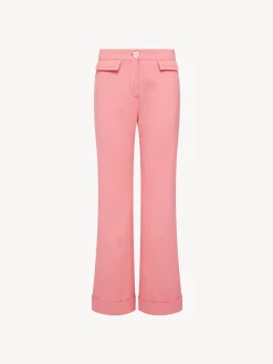Vêtements-Chloé Pantalon Large A Ravers Sunset Pink