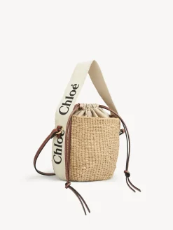 Sacs À Bandoulière-Chloé Petit Panier Woody Blanc