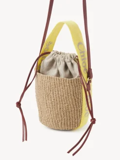Sacs À Bandoulière-Chloé Petit Panier Woody Yellow - Beige 1
