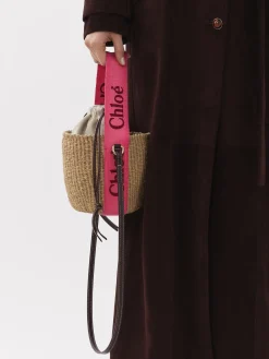 Sacs À Bandoulière-Chloé Petit Panier Woody Pink - Red 1