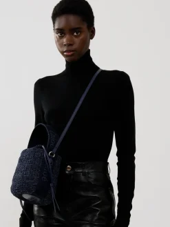 Sacs À Bandoulière-Chloé Petit Panier Woody Denim