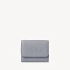 Portefeuilles Compacts-Chloé Petit Portefeuille A Trois Volets Chloe Sense Storm Blue