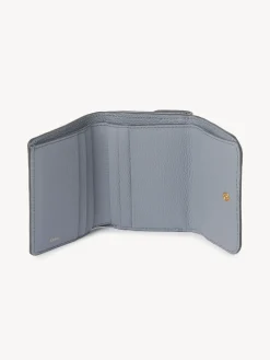 Portefeuilles Compacts-Chloé Petit Portefeuille A Trois Volets Marcie Storm Blue