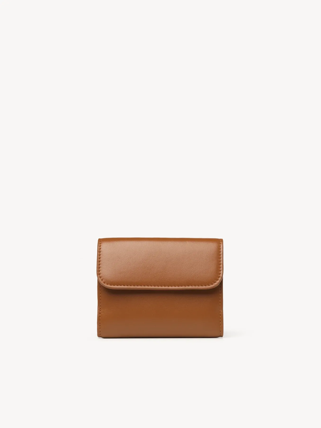 Portefeuilles Compacts-Chloé Petit Portefeuille A Trois Volets Chloe Sense Caramel