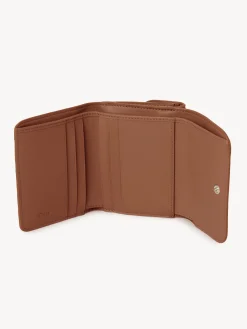 Portefeuilles Compacts-Chloé Petit Portefeuille A Trois Volets Chloe Sense Caramel