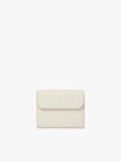 Portefeuilles Compacts-Chloé Petit Portefeuille A Trois Volets Marcie Misty Ivory