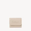 Portefeuilles Compacts-Chloé Petit Portefeuille A Trois Volets Chloe Sense Cement Pink