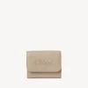 Portefeuilles Compacts-Chloé Petit Portefeuille A Trois Volets Chloe Sense Argil Brown
