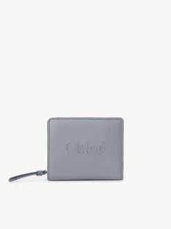 Portefeuilles Compacts-Chloé Petit Portefeuille Chloe Sense Storm Blue
