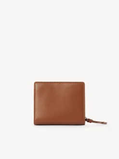 Portefeuilles Compacts-Chloé Petit Portefeuille Chloe Sense Caramel