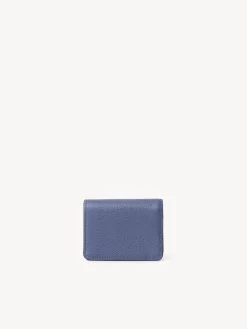 Portefeuilles Compacts-Chloé Petit Portefeuille Marcie Graphite Navy