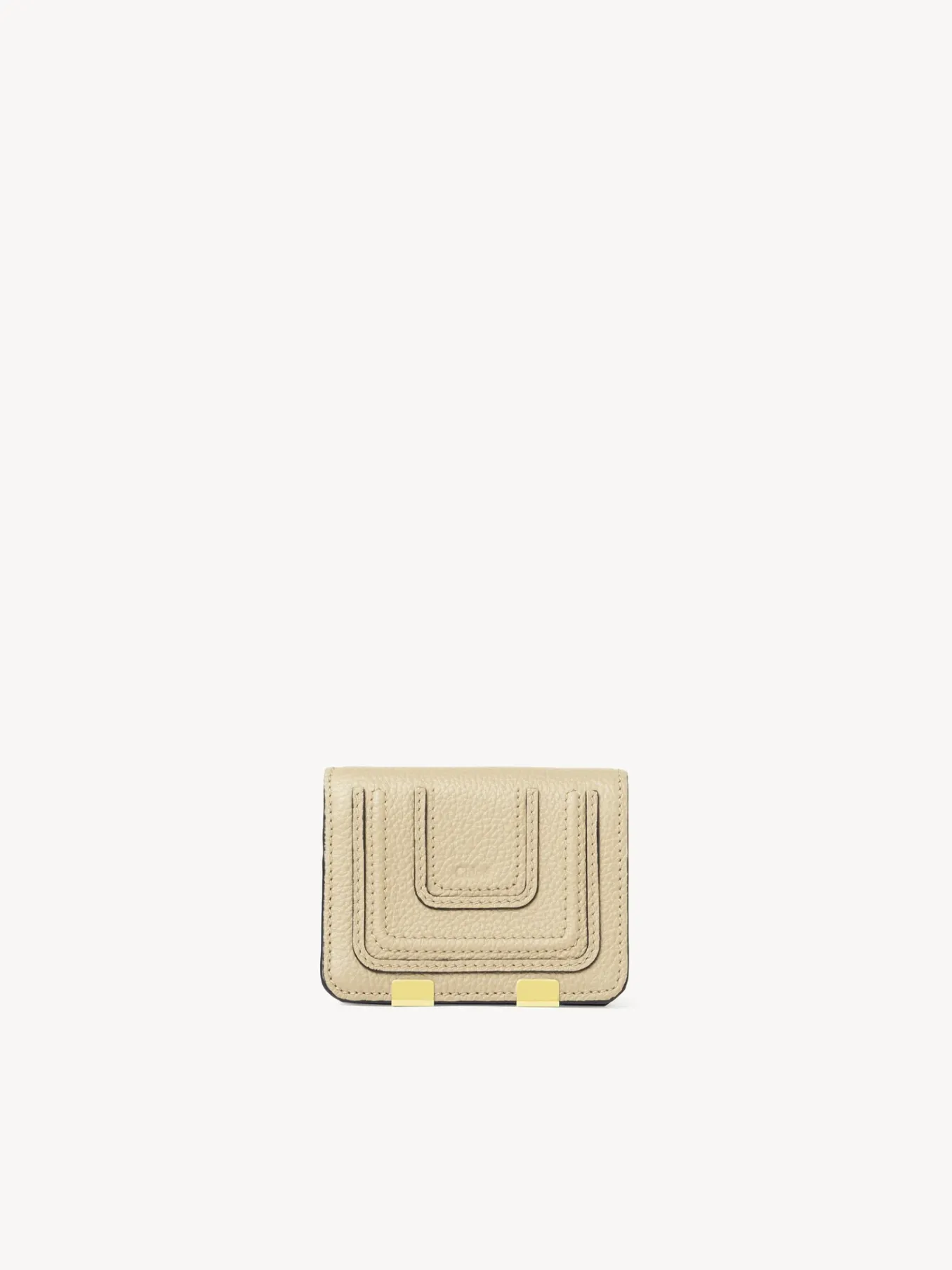 Portefeuilles Compacts-Chloé Petit Portefeuille Marcie Root Beige