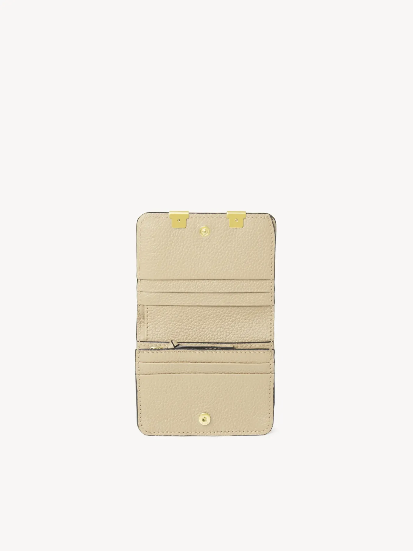 Portefeuilles Compacts-Chloé Petit Portefeuille Marcie Root Beige