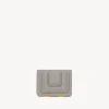 Portefeuilles Compacts-Chloé Petit Portefeuille Marcie Cashmere Grey