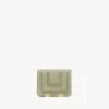 Portefeuilles Compacts-Chloé Petit Portefeuille Marcie Faded Green