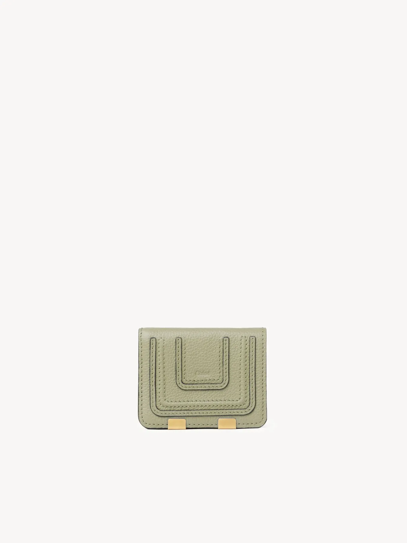 Portefeuilles Compacts-Chloé Petit Portefeuille Marcie Faded Green