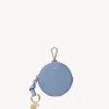 Porte-Monnaie-Chloé Petit Porte-Monnaie Rond Alphabet Shady Cobalt