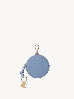 Porte-Monnaie-Chloé Petit Porte-Monnaie Rond Alphabet Shady Cobalt