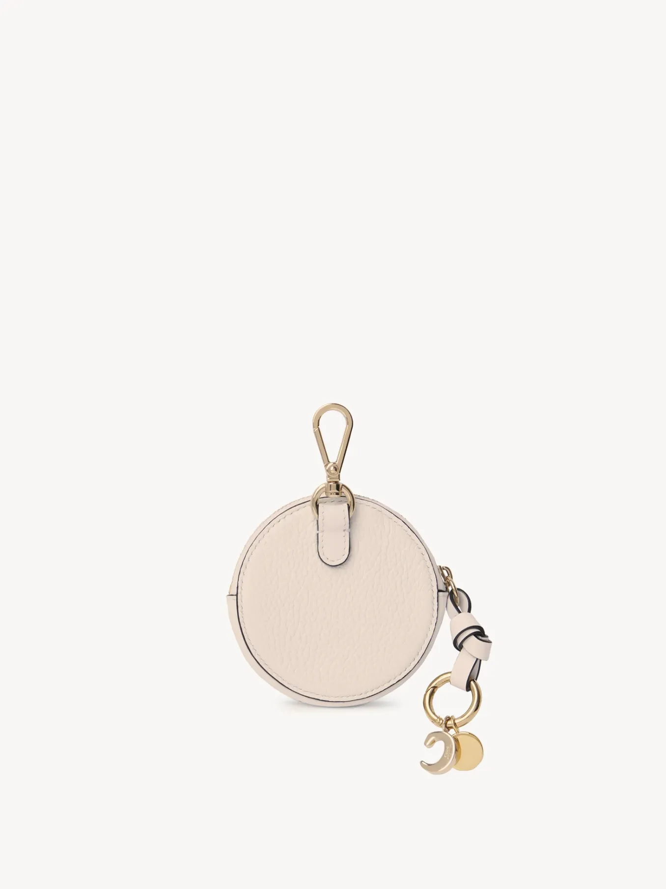 Porte-Monnaie-Chloé Petit Porte-Monnaie Rond Alphabet Nude