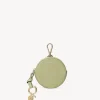 Porte-Monnaie-Chloé Petit Porte-Monnaie Rond Alphabet Faded Green