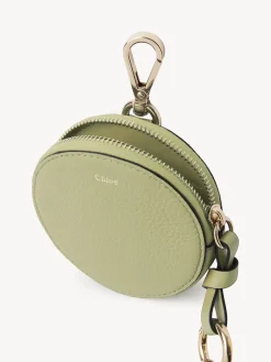 Porte-Monnaie-Chloé Petit Porte-Monnaie Rond Alphabet Faded Green