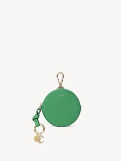 Porte-Monnaie-Chloé Petit Porte-Monnaie Rond Alphabet Pop Green
