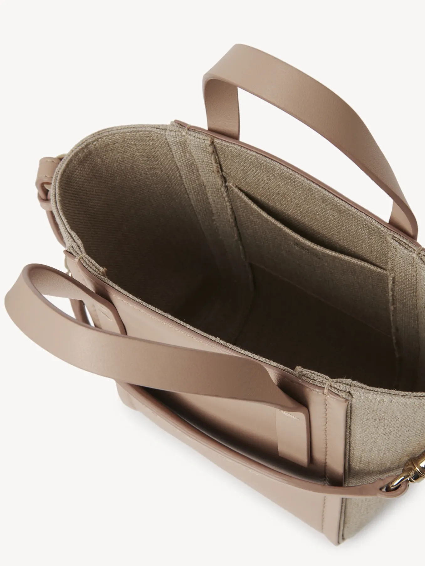 Sacs Porté Épaule-Chloé Petit Sac Cabas Chloe Sense Powder Beige