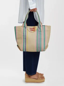 Sacs Cabas Et Paniers-Chloé Petit Sac Cabas Laetizia Smooth Tan